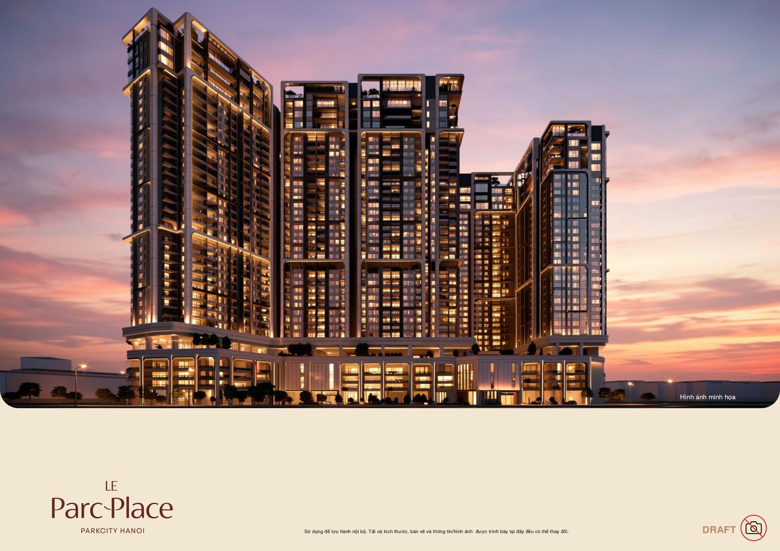 Le Parc Place ParkCity Hà Nội về đêm — lựa chọn của giới thượng lưu