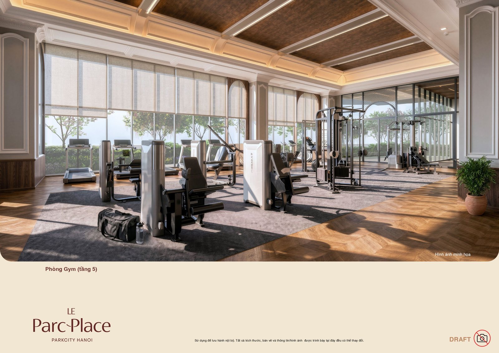 Phòng gym hiện đại tại Le Parc Place ParkCity Hà Nội